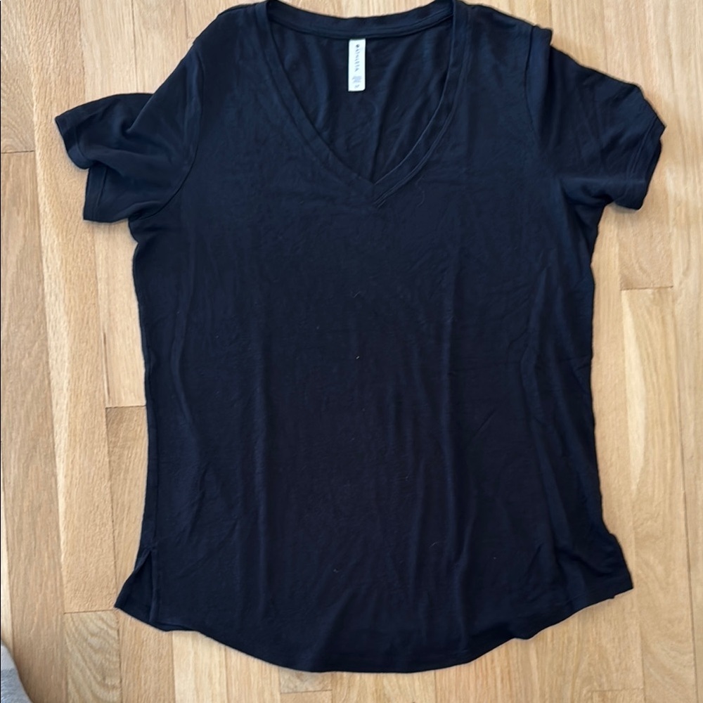 Classic Black V-Neck Women's Top